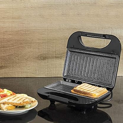 Cecotec Toast Grillfläche.Sandwichmaker mit Antihaftbeschichtung, Kapazität für 2 Sandwiches, Grillfläche, Cold Touch-Griff, Cable Retriever, 750 W. – Bild 5