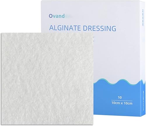 Almohadillas de alginato de calcio para heridas antimicrobianas almohadillas antiadherentes estériles altamente absorbentes y cómodas flexibles y