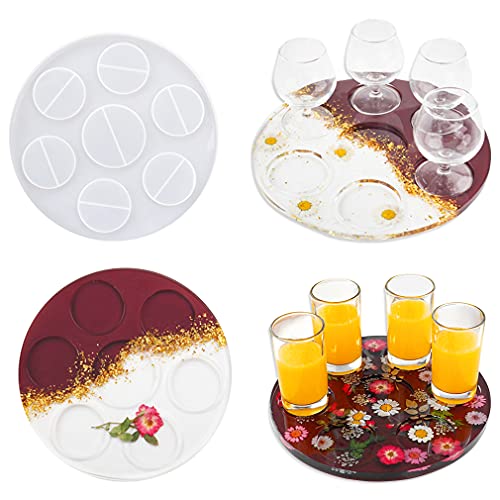 Isuperb Wine Glass Holder Resin Molds Shot Glass Serving Tray Silicone Molds Cup Coaster Epoxy Mould Wine Rack Resin Casting Mold For Bottle Holder Diy/Decorative (Wine Rack Resin Mold) #TOP8