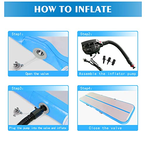 Joyexer Inflatable Air Gymnastics Mat -10Ft X3.3Ft X4In Air Track Tumbling Training Mat With Carry Bag Electric Pump For Home, Outdoor, Gym, Cheerleading, Yoga, Water Exercise #TOP4