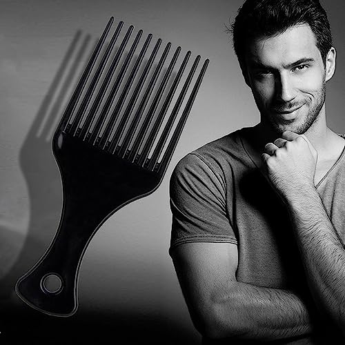 DAZISEN 2 Pcs Afro Hair Comb - Black Plastic Wide Tooth Smooth Afro Pick Comb Detangling Hair Comb for Curly, Wavy, Frizzy Hair for Men and Women - Image 6