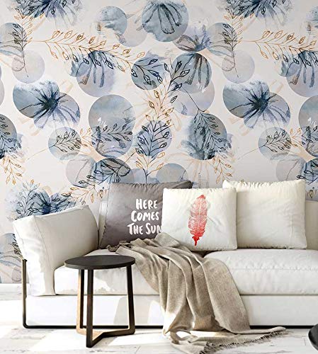 Papel De Parede Adesivo Para Sala Laminado Contemporâneo Floral