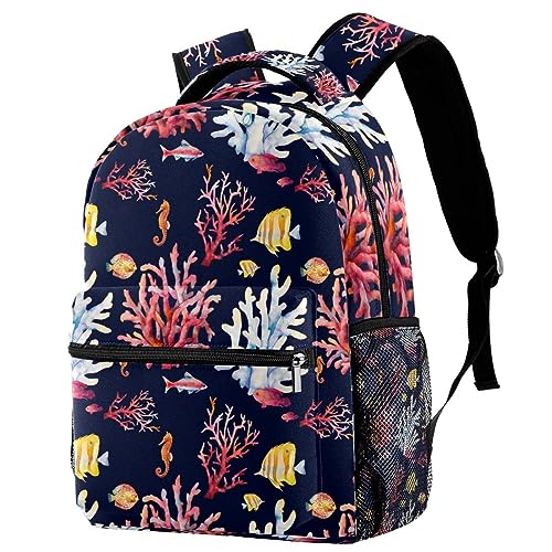 Sac à dos de voyage Campus hippocampe corail multicolore pour enfant 29x20x40cm