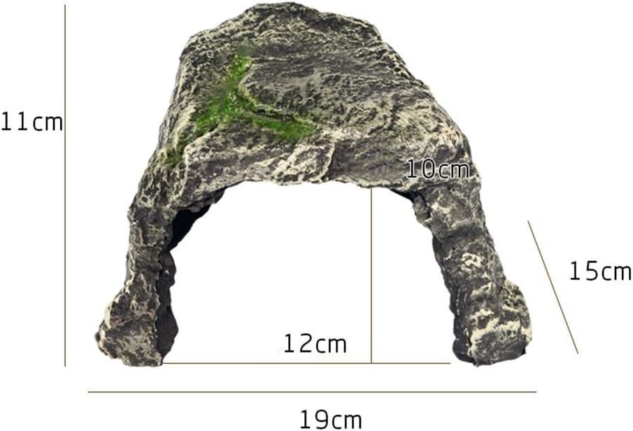 Ecological Environment Hideout, Amphibian Aquarium Reptile Box Hideout - Habitat Corner Decor Lizard Snake Turtle Hideouts (19 * 15 * 11cm)