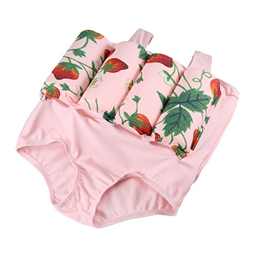 Wowelife Baby Float Suit with Arm Bands Toddler Floating Swimsuit with 8 Removable Buoyancy Sticks for Boys and Girls, 1-4 Years (Sweet Strawberry, L(Chest 24.5,Length 18.5inch)) - Thumbnail 3