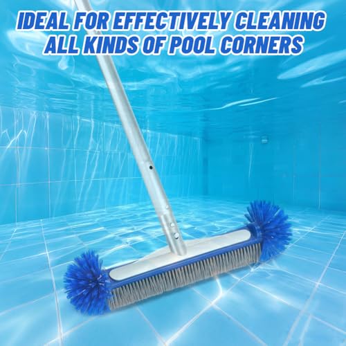 Brosse de piscine avec poils hémisphériques et structure aluminium - 5