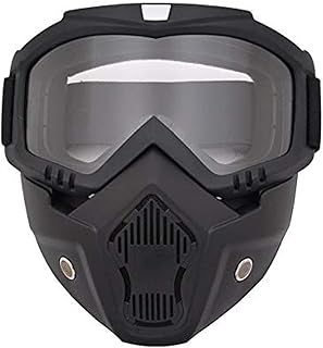 Motorcycle white face mask transparent