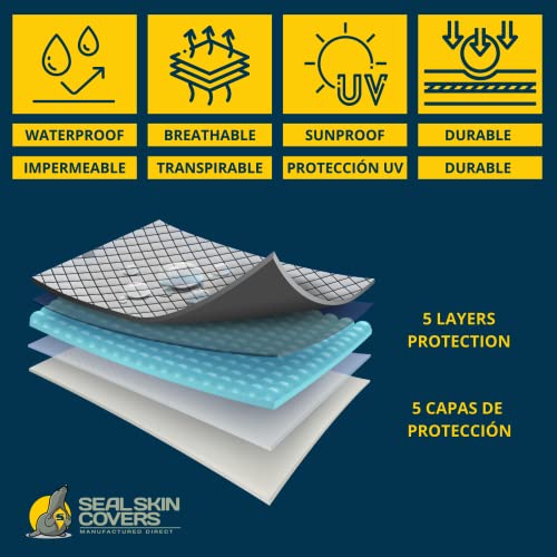 Seal Skin Covers Heavy Duty Waterproof All-Weather Car Cover Protects Against Rain Snow Sun Uv Hail For Automobiles, Full Exterior Cover For Indoor Or Outdoor, Fits Sedans (190-204 Inch) #TOP4