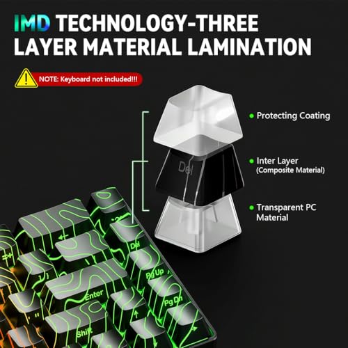 Image of ZORBES130-Key Custom Topographic Keycaps, Fashion Contour Line Design,Minimalist Line Backlit Mechanical Keyboard Gaming Keboard Keycap Set