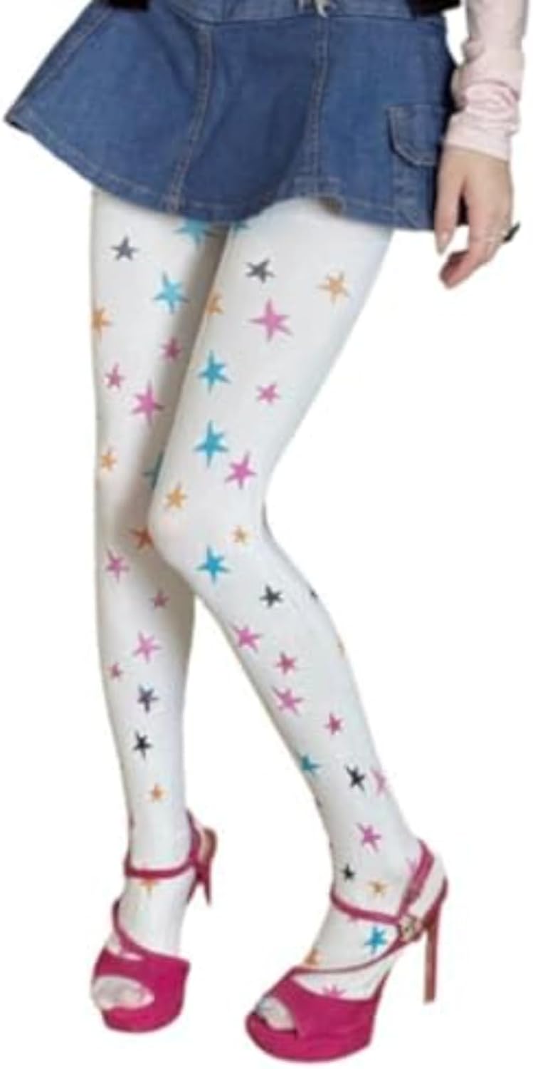 Womens Patterned Funky Tights Harajuku Kawaii Printed Colorful Tights Whimsy Twee Stockings Y2k Emo Whimsigoth Clothes