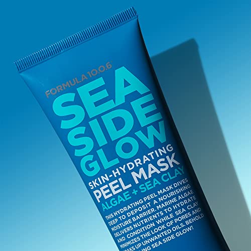 Formula 10.0.6 - Sea Side Glow Skin Hydrating Peel Mask - Peel Off Mask, Conditions & Clears Clogged Pores, Vegan, Paraben-Free, Sulfate-Free & Cruelty-Free, 3.4 Fl Oz #TOP5