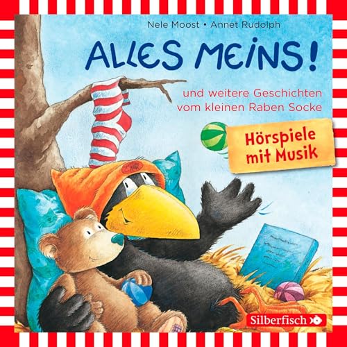 Diseño de la portada del título Alles meins! und weitere Geschichten vom kleinen Raben Socke