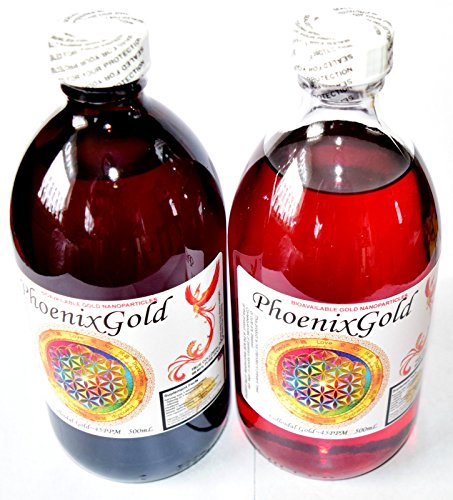 Colloidal gold 500ml-40ppm clear or brown glass
