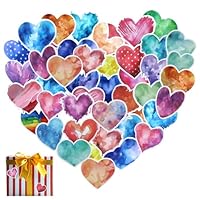 100PCS Heart Stickers, Scrapbook Stickers Love, Love Heart Stickers for Kids, Cute Waterproof Vinyl Stickers for Journaling, Laptop, Water Bottles, Guitar, Suitcase, Phone