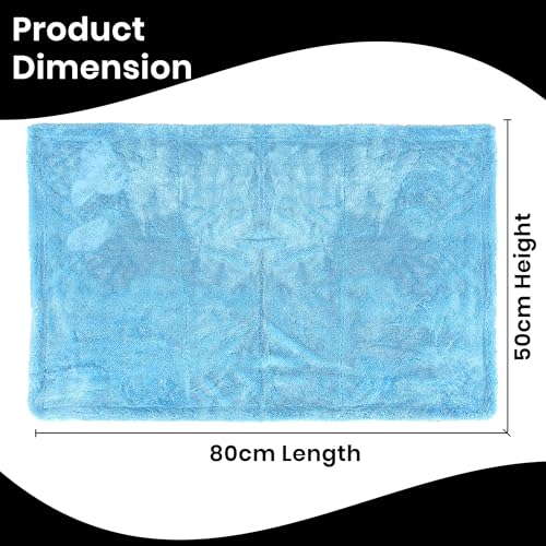 Image of Storite 2 Pack Microfiber Cloth for Car Cleaning - 1100 GSM Ultra Soft & Super Absorbent Car Drying Towel | Lint-Free & Scratch-Free Automotive Cleaning Cloth for Car Wash & Detailing | (80 x 50 cm)