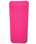 Heat Resistant Silicone Mat Pouch, Lessmon Hair Styling Tools for Curling Irons, Hair Straightener, Flat Irons, Height 28.5cm & Width 14cm, Black