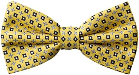 GoTie Men's Geometric Bowtie - Bow Ties Ready to Wear - Pretied Adjustable Ties for Short or Tall Men