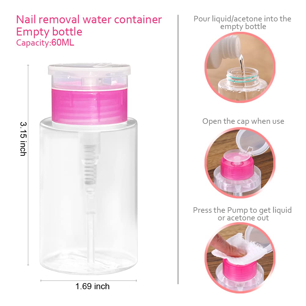 Kit de herramientas de removedor de esmalte de uñas de gel de acetona acrílico conjuntos de herramientas, con clips de uñas, toallitas, cortador, bomba, lima de brillo de búfer de uñas, cepillo