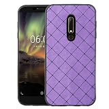 ELISORLI Compatible with Nokia 6.1 2018 case Rugged Thin Slim Cell Accessories Anti-Slip Fit Rubber TPU Mobile Phone Protection Full Body Silicone Grip Soft Bumper Cover for Nokia6.1 TA-1045 Purple
