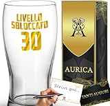 Aurìca Bicchiere Da Birra Personalizzato LIVELLO SBLOCCATO 30 – Sorprendi Chi Compie 30 Anni Con Un Boccale Dal Look Fuori Dagli Schemi! Idea Regalo Simpatica Con Confezione Regalo Inclusa