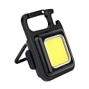 BRITSPEAR Magnetic Flashlights Powerful COB 500 High Lumens Bright Rechargeable Keychain (Metal_Black) (1) gallery image