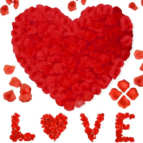 OCCASIONI ROMANTICHE: I petali rossi finti sono perfetti per matrimoni romantici, addii al nubilato, anniversari, feste e San Valentino. Utilizzateli per decorare i centrotavola, la torta nuziale, i cesti di fiori e le navate.