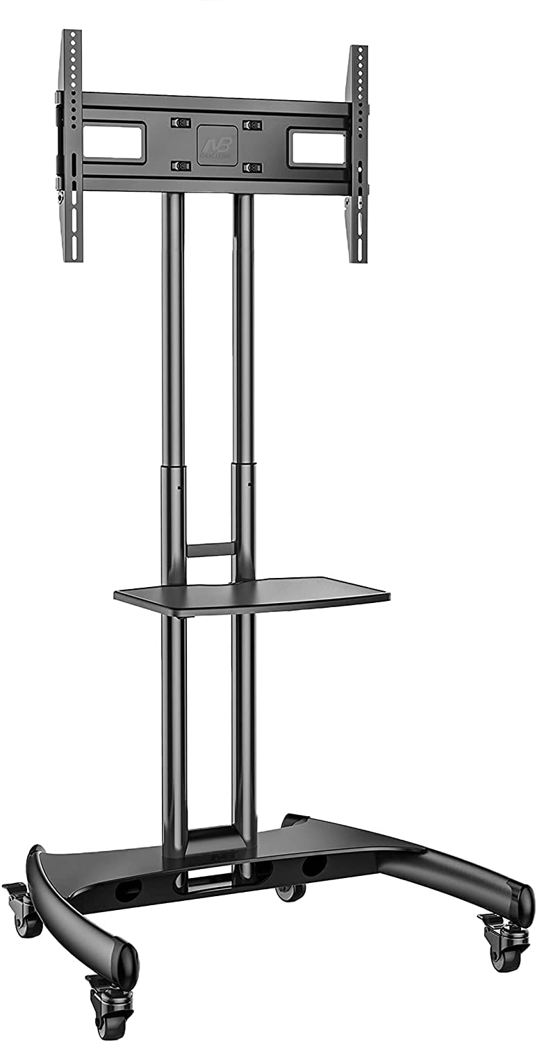 scaffale tv ruotabile in metallo nero per schermi 32