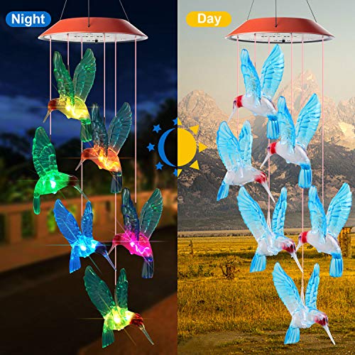 Solar Hummingbird Gift For Women Solar Hummingbird Wind Chimes Mom Gifts Birthday Gifts For Grandma Hummingbird Wind Chime Birthday Gift Women Gifts For Mom/Dad Grandma Gifts/Birthday Gift #TOP4