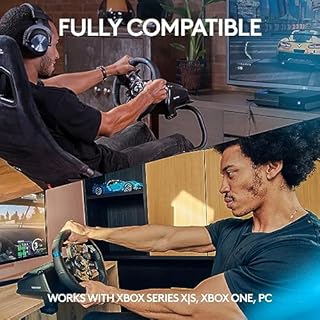 Logitech G923 Racing Wheel and Pedals for Xbox Series X|S, Xbox One and PC featuring TRUEFORCE up to 1000 Hz Force Feedback, Responsive Pedal, Dual Clutch Launch Control, and Genuine Leather Wheel Cover