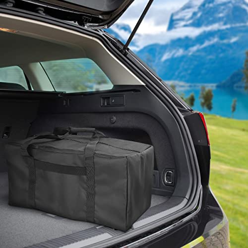 Image of COOLBEBE 24x12x12 Inch Travel Duffle Bag (53L), Mid-Size Weekender for Overnight Trips, Camping, and Sports Gear Hauling, Water Resistant, Black