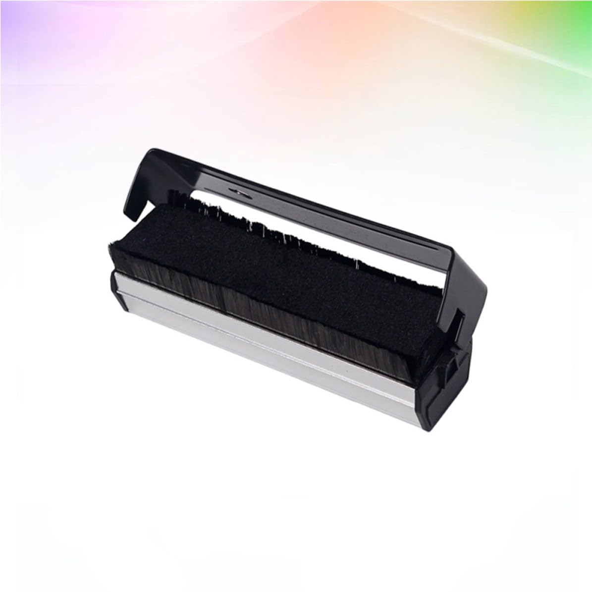 Cepillo de Limpieza y Aleación de Aluminio para Discos de Vinilo Diseño Dos en Uno Negro Orificio para Colgar para Tocadiscos