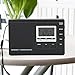 POENVFPO Digital Radio, Portable Mini Stereo Radio with Digital Alarm Clock Stereo Speaker for Home Travel Office (Black)