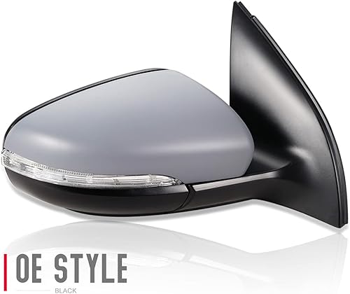 Miniatura 4 de DNA Motoring OEM-MR-VW1321141 - Espejo retrovisor plegable con ajuste eléctrico derecho con luz de charco + memoria compatible con GolfGTI 2010-2014