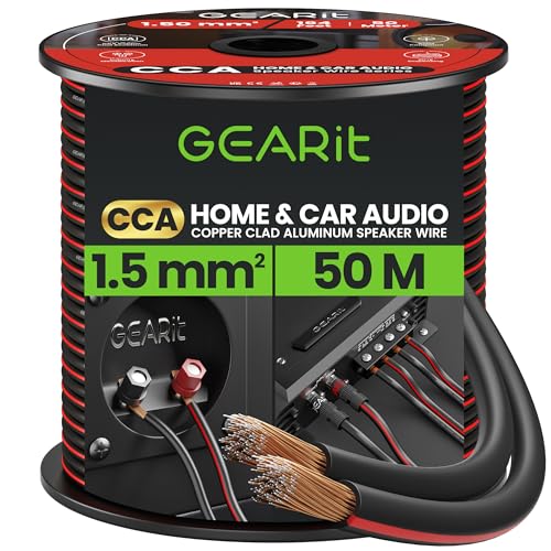 Cable de altavoz de calibre 16 flexible de 50m con conductor CCA para sonido nítido