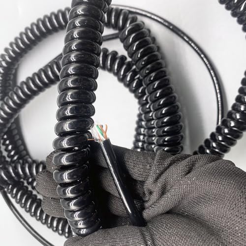 Cable de red en espiral para conectar equipos con señal de blindaje compuesto 4