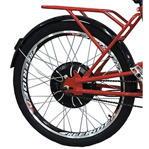 Bicicleta Elétrica Confort 800W 48V 15Ah Vermelho Cereja