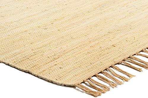 Theko Happy Cotton Rug 100% Cotton 100_Natural Rectangular 40 x 60 cm, Beige, 40 x 60 cm (Rectangular) - Image 3