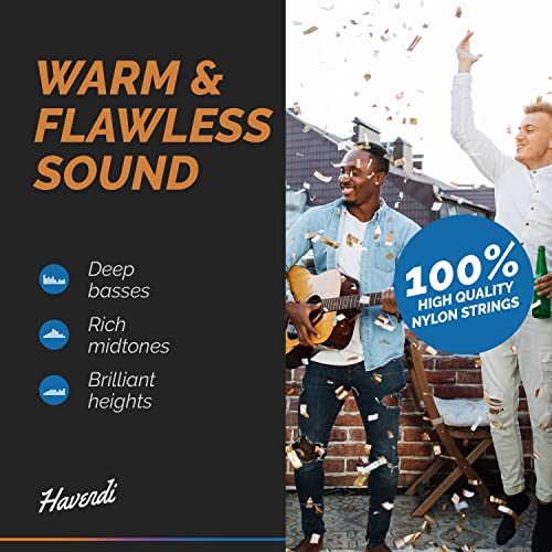 HAVENDI® Premium Cordes en nylon pour guitare classique – qualité sonore brillante en nylon durable et argent pour… - Les Beatles, Paul McCartney, John Lennon, RIngo Starr, George Harrison HAVENDI® Premium Cordes en nylon pour guitare classique - qualité sonore brillante en nylon durable et argent pour… – Image 5