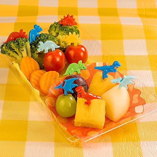 Dinosaur Food Picks For Kids- 20 Dinosaur Bento Food Picks/Food Sticks For Kids Lunches, Lunch Box, And Bento Box #TOP3