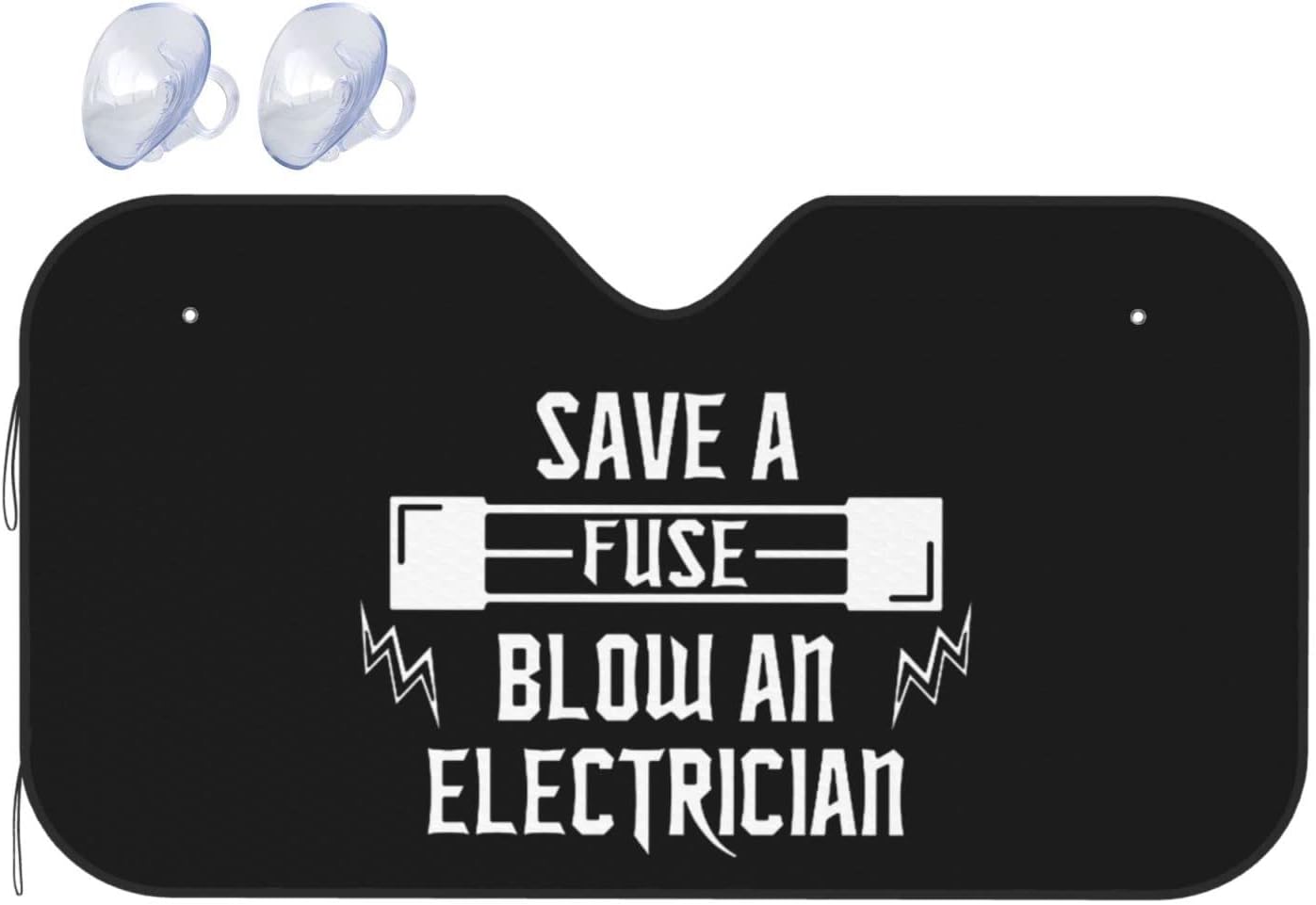 Save Fuse Blow an Electrician Windshield Sun Shade Keep Your Vehicle Cool, for SUV Cars Trucks Universal Sun Shade