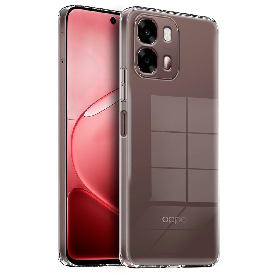 Image of COVERBLACK Soft Rubber Silicon Clear Case Back Cover Compatible for Oppo A6 Pro 5G - Transparent