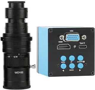 2023 1080P 2MP HDMI VGA Type-c PC Industrial Electronic Video Microscope Camera Video Recorder & 200X C-Mount Lens