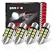 BRISHINE 4pcs DE3175 LED Bulbs, Super Bright 2835 Chipsets Canbus Error Free 31MM 1.25" Festoon DE3021 DE3022 3175 6428 LED Bulbs for Interior Dome Map Door Courtesy License Plate Lights, Xenon White