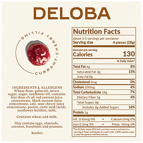 Bahlsen Deloba Red Currant Cookies (12 Boxes) - Sweet & Delicate, Buttery Puff Pastries With Light Crispy Layers And Red Currant Filling - 3.5 Oz Boxes #TOP3