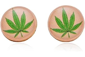 Marijuana Pot Leaf Stud Earrings