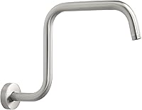 Vista 1 de NearMoon Brazo de extensión de ducha en forma de S con brida, tubo extensor de cabezal de ducha de altura alta de acero inoxidable, extensión