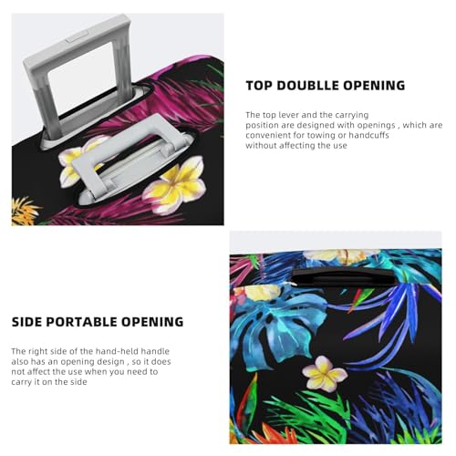 Colorful Flowers Luggage Cover Washable Elasticated Luggage Covers For Suitcase Tsa Approved Stylish Dust And Scratch Resistant Luggage Case Protector For Kids And Adults4