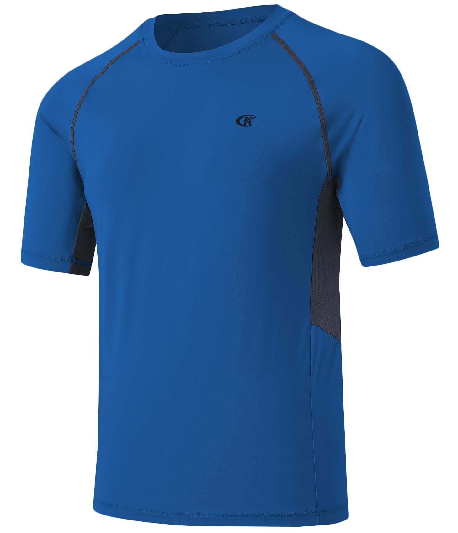 Huayuzh Herren UV Shirt Rashguard T-Shirt Schwimm Shirt Schnelltrocknend Leicht Atmungsaktiv Surfen Angeln Wandern Top