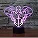 3D Nachtlampe Aerobic Muskeltisch Lampe Farben Wechsel Schreibtisch Lampe Lampe Neuheit Led s Todesstern Led Licht Drop Schiff Geburtstag und Urlaub für Kinder