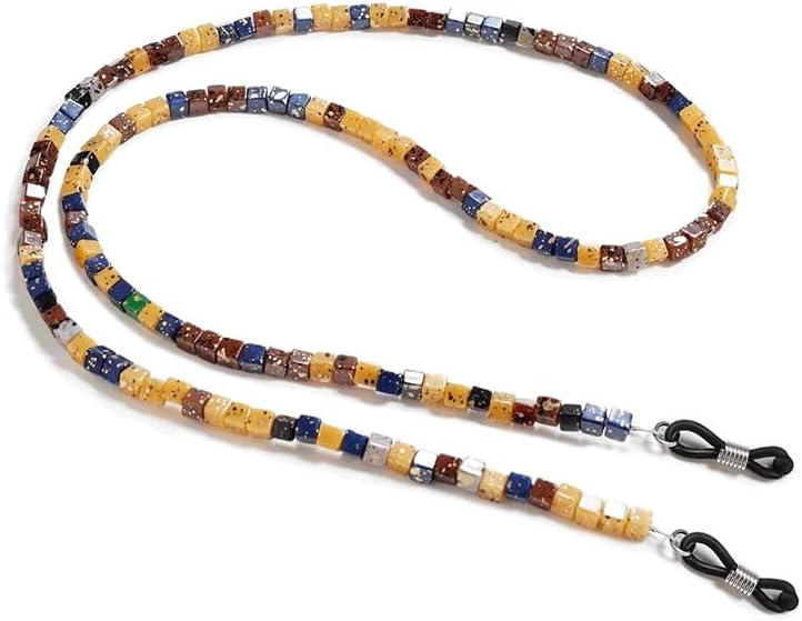 Eyeglass Chain Colorful Stone Blocks Glasses Hanging Anti Loss Neck Sunglasses Lanyard